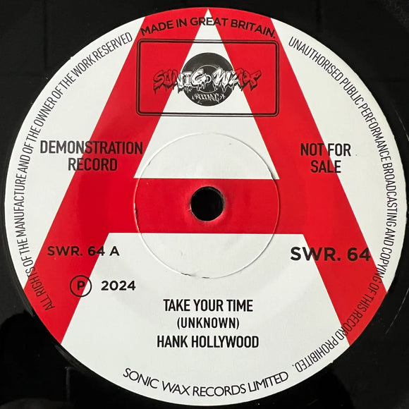 HANK HOLLYWOOD - TAKE YOUR TIME – single sided