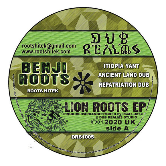 Benji Roots & Roots Hitek - Itopia Yant / Wh’ Appen ‎– Lion Roots EP