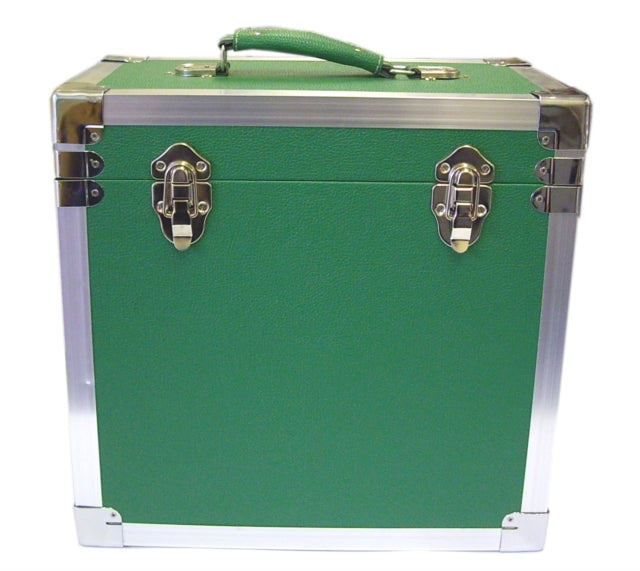 LP Record Storage Carry Case Green