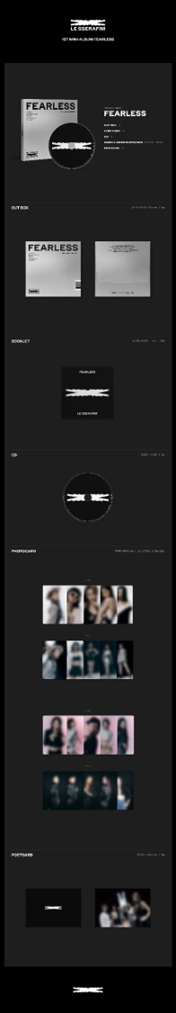 LE SSERAFIM - 1st Mini Album 'FEARLESS' (Monochrome Bouquet Ver.) [CD Compact]