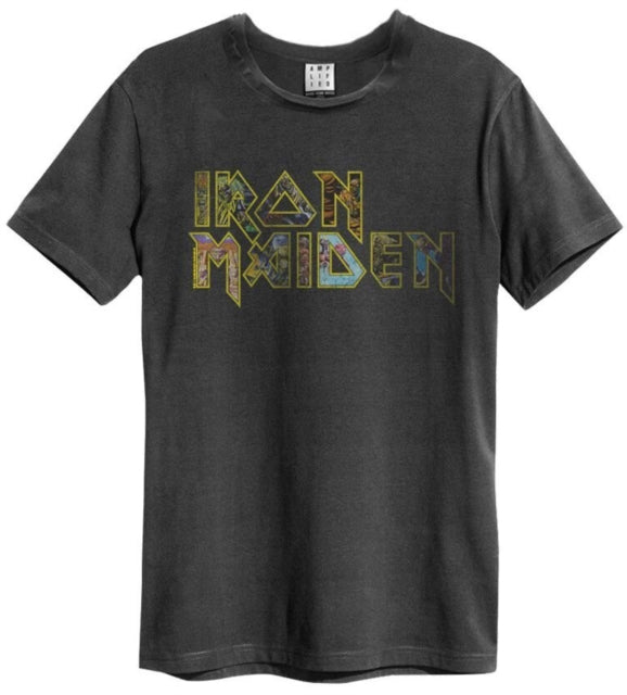 IRON MAIDEN - Eddies Logo T-Shirt (Charcoal)