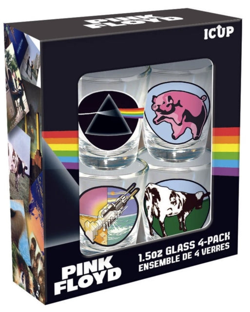 Pink Floyd Shot Glasses 4 Pack (1.5Oz)