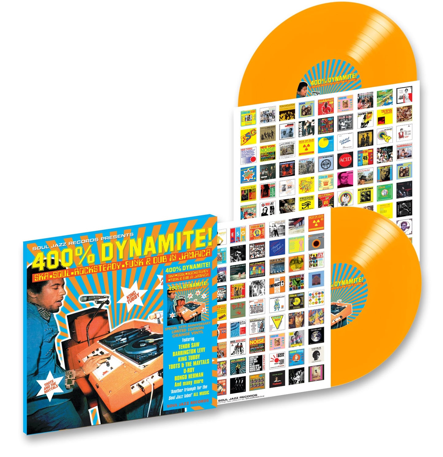 Soul Jazz Records Presents 400% DYNAMITE! Ska, Soul, Rocksteady, Funk and Dub in Jamaica [Orange Vinyl 2LP]