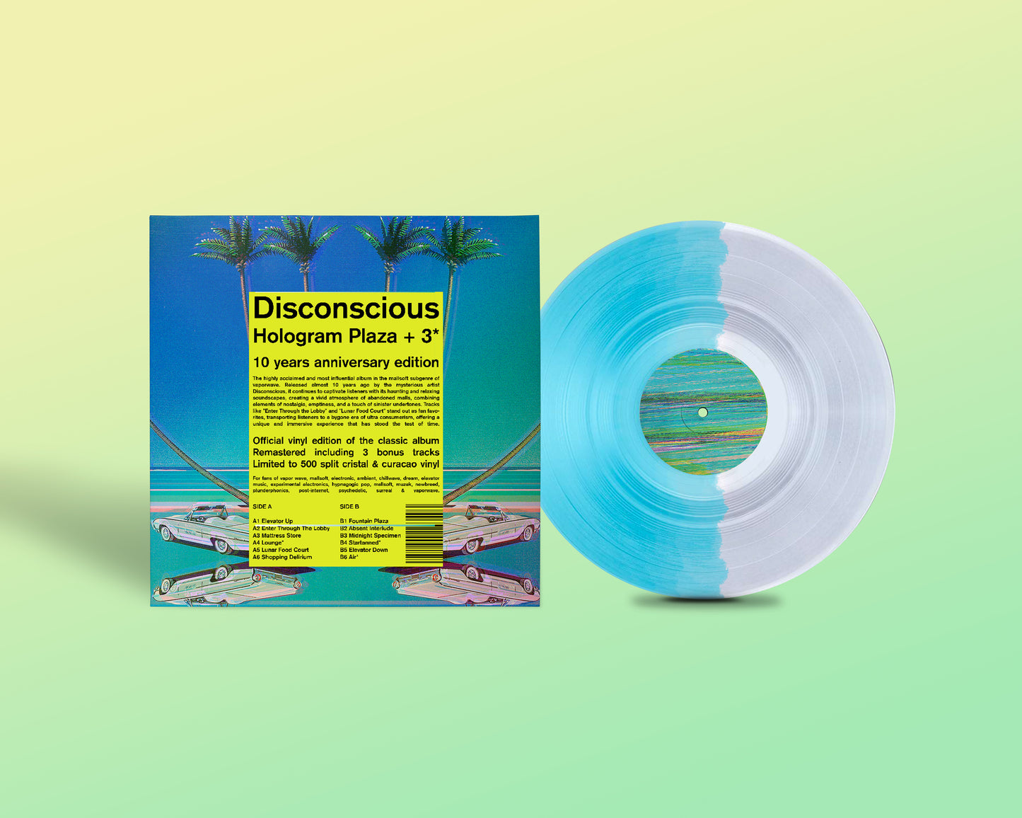 Disconscious - Hologram Plaza + 3 (10 years anniversary edition) [Split Cristal & Curacao Vinyl]