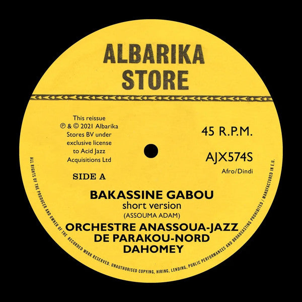 Orchestre Poly, De Contonou - Bakassine [7" Vinyl]