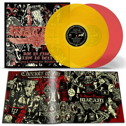 Watain - Die in Fire - Live in Hell [Transparent Yellow / Transparent Red vinyl]