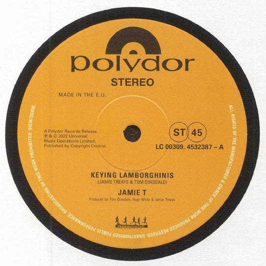 JAMIE T - Keying Lamborghinis (Record Store Day RSD 2022)