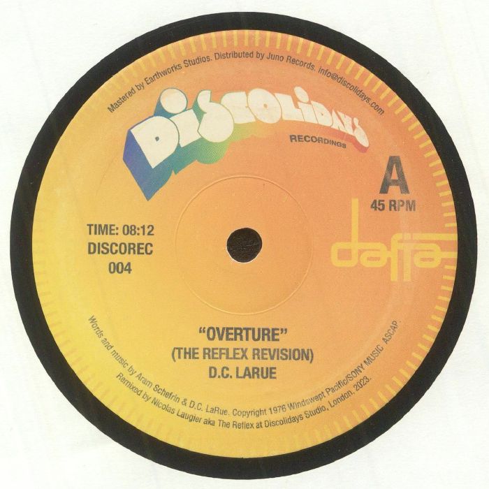 DC LARUE / THE REFLEX - Overture/O Ba Ba (The Reflex Revisions)
