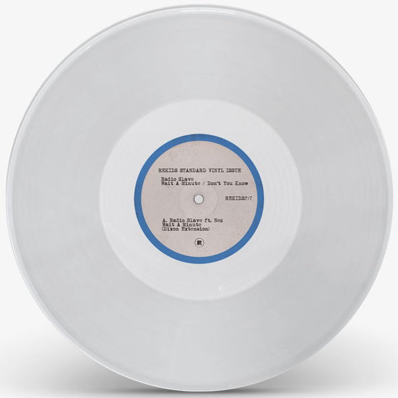 Radio Slave, NEZ - Wait A Minute (Dixon Extension) / Don’t You Know [Clear Transparent Vinyl]