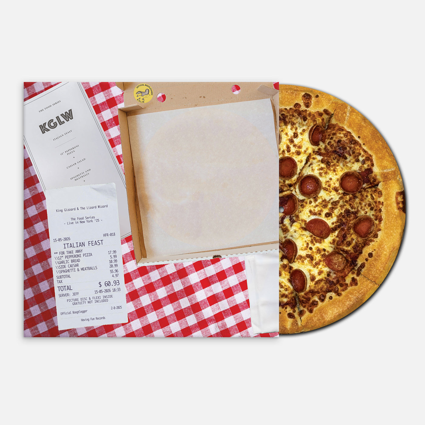 King Gizzard and The Lizard Wizard - Italian Feast (DELUXE EDITION, ITALIAN FEAST PIZZA & SPAGHETTI + MEATBALLS PICTURE DISC VINYL)