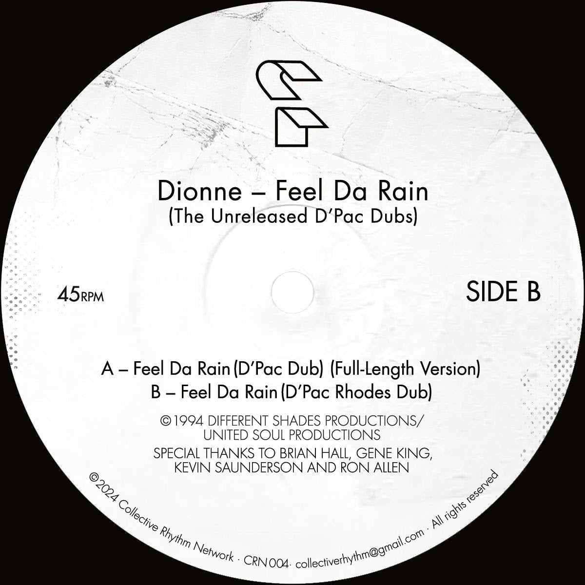 Dionne - Feel Da Rain- D'Pac Dubs