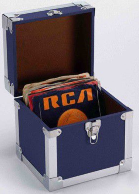 BLUE - 7 Inch 50 Record Storage Carry Case