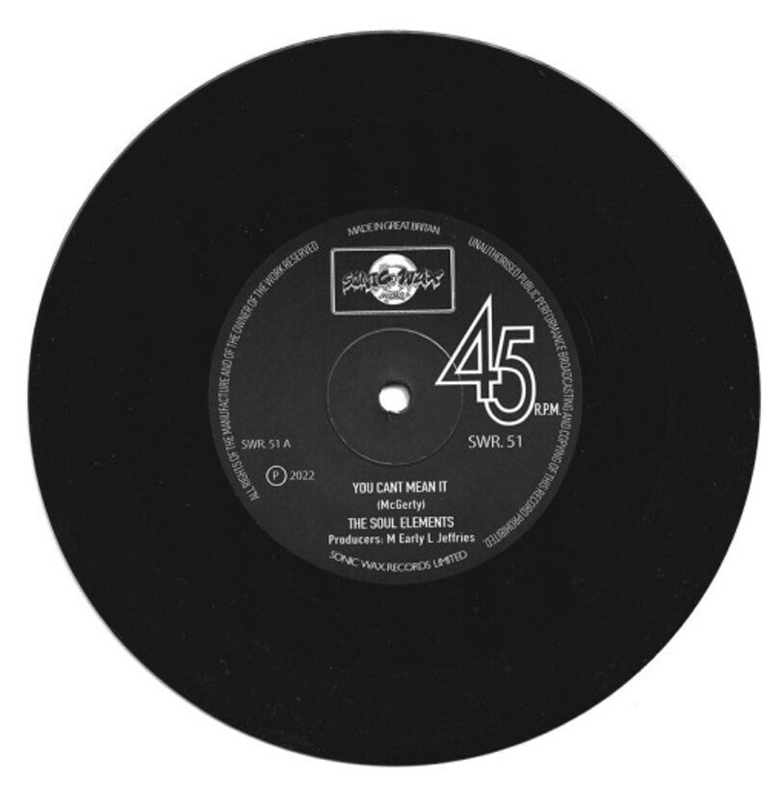 Soul Elements - You Can’t Mean It [7" Vinyl]