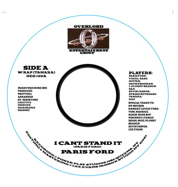 PARIS FORD (with Rap/Without Rap) - I Can't Stand It [7
