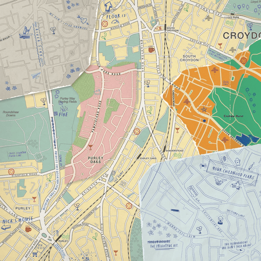 Bears in Trees - How to Build an Ocean: Instructions [Tri-Colour - orange / duck egg / light blue Vinyl]