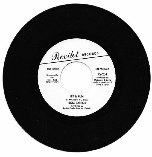 ROSE BATTISTE - Hit & Run / I Miss My Baby