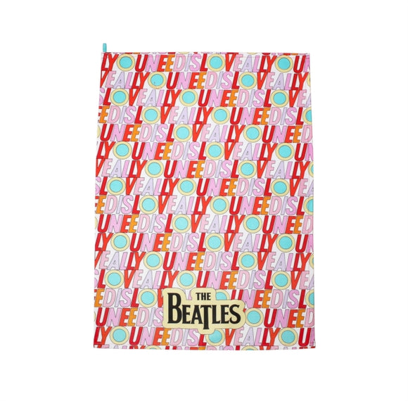 Tea Towel (Recycled Cotton) - The Beatles (Love)