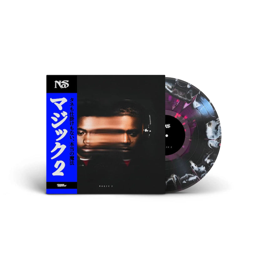 Nas - Magic 2 [A-Side/B-Side + 2 Color Splatter Effect Colors (A/B Colours: Neon Violet, Black, White + Splatter Colours: Magen]