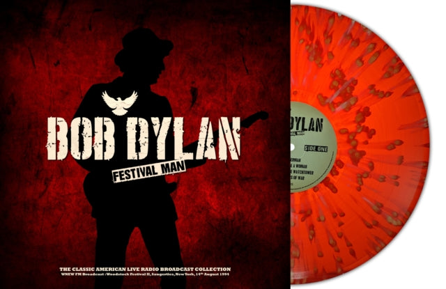 BOB DYLAN - WNEW FM Broadcast Woodstock Festival II Suagerties NY 14th August 1994 (Red/White Splatter Vinyl)