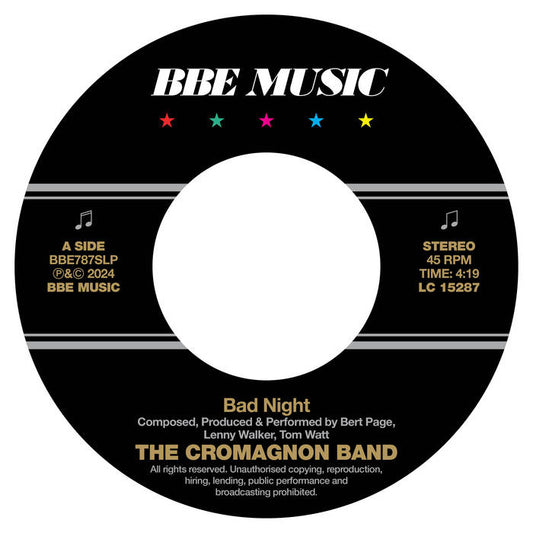 The Cromagnon Band - Bad Night / Quadrant [7" Vinyl]