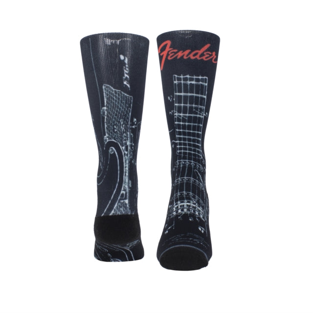 FENDER - Fender Guitar Parts Socks Black (One Size) - Dye Sublimation