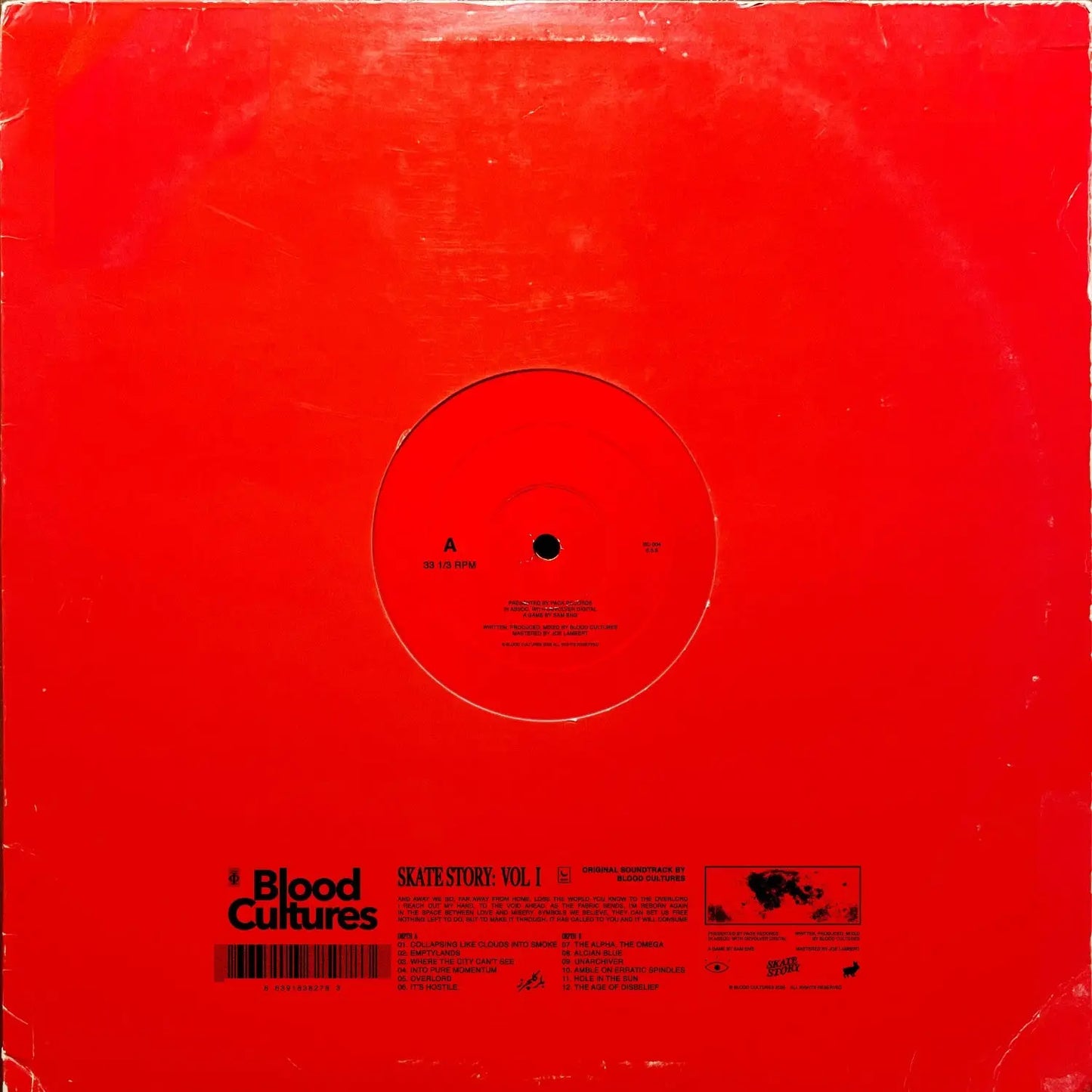 Blood Cultures - Skate Story, Vol. 1 [Red Vinyl]