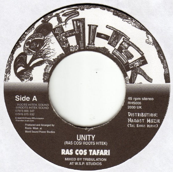 Ras Cos Tafari – Unity 7”