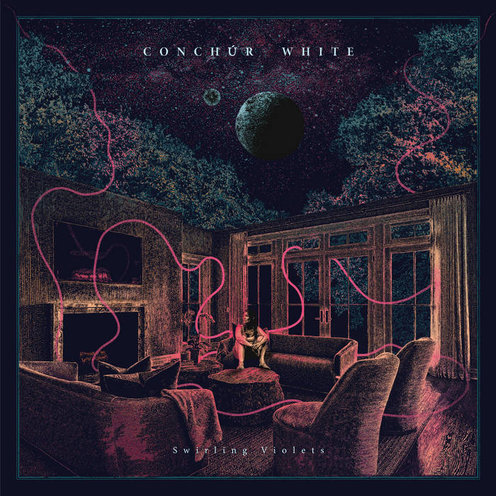 Conchúr White - Swirling Violets [Sea Blue coloured vinyl]