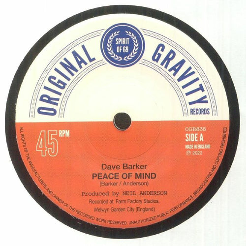 Dave Barker - Peace Of Mind [7" Vinyl]