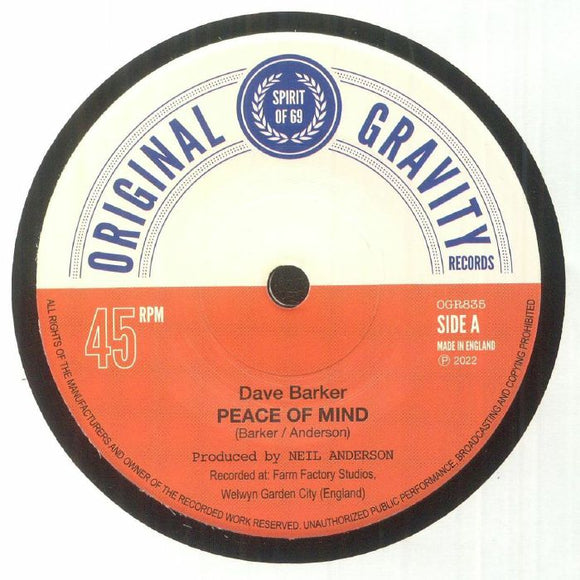 Dave Barker - Peace Of Mind [7