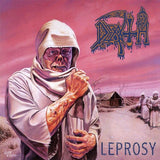Death - Leprosy Reissue [Foil Jacket - Hot Pink, Bone White and Blue Jay Tri Color Merge with Splatter]