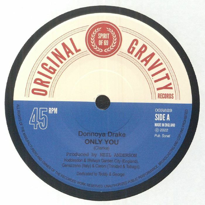 Donnoya Drake - Only You [7" Vinyl]