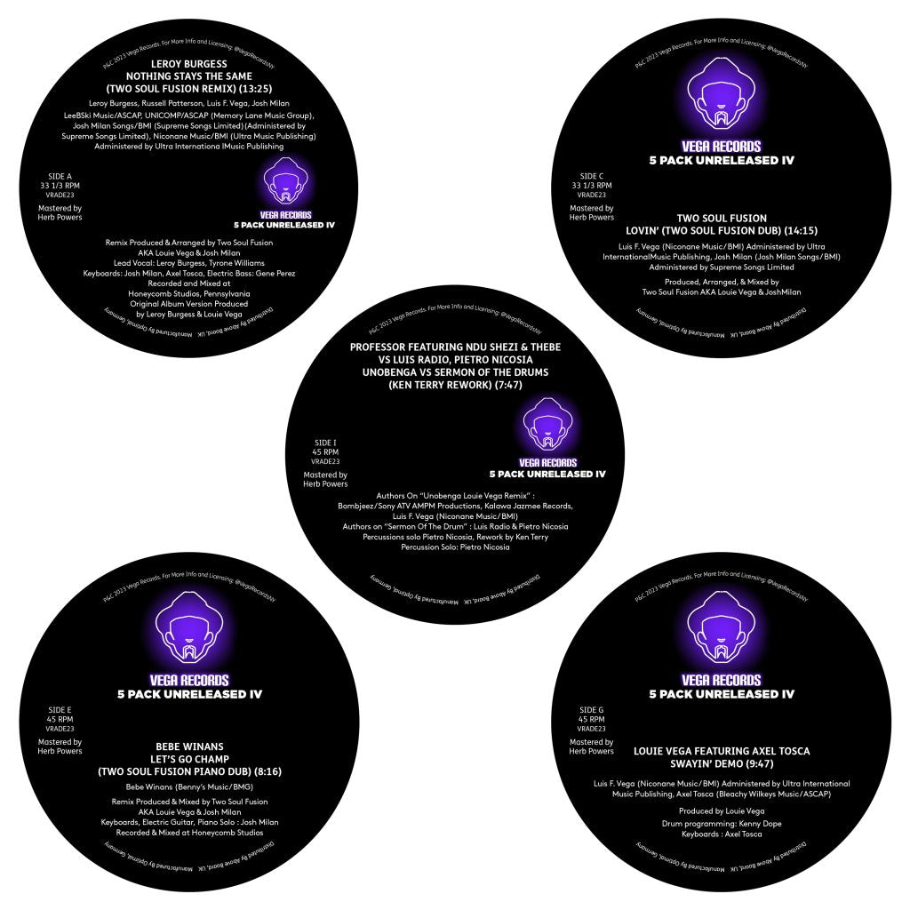 Louie Vega, Various Artists - Vega Records 5 Pack Unreleased IV