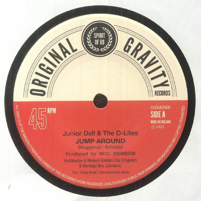 Junior Dell & The D-Lites - Jump Around (re-issue) [7" Vinyl]