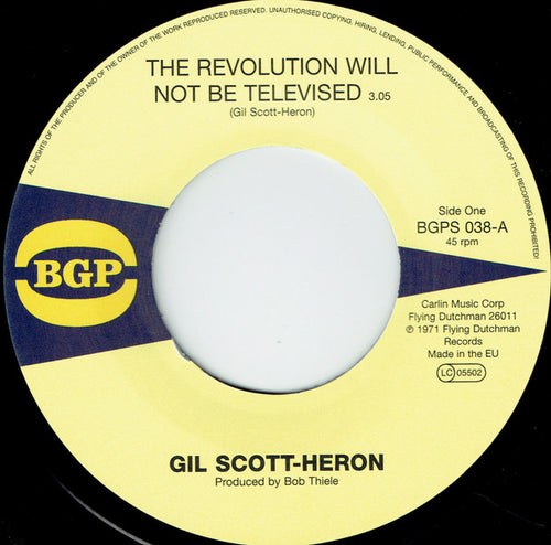 Gil Scott-Heron – The Revolution Will Not Be Televised [7" Vinyl]
