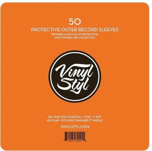 50 Pack Protective Outer Single Record Sleeves