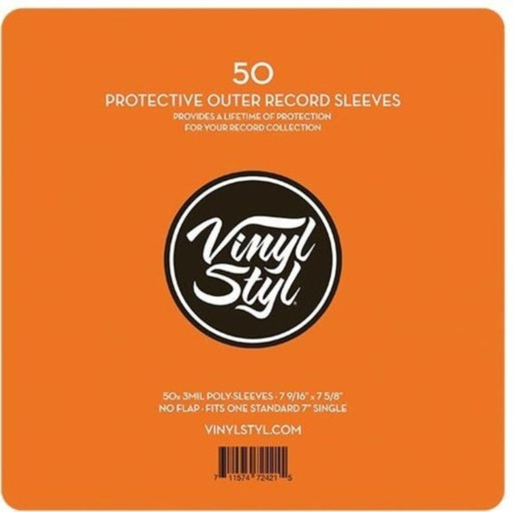 50 Pack Protective Outer Single Record Sleeves
