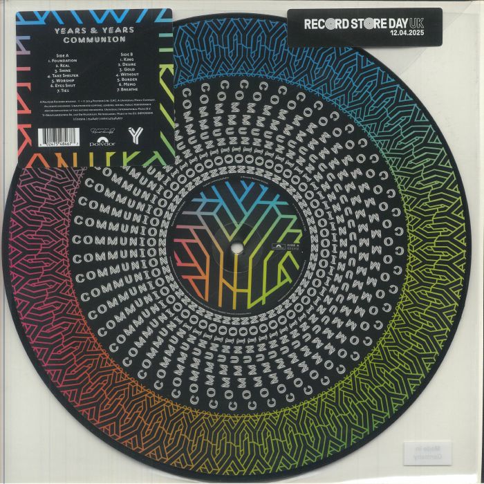 YEARS & YEARS - Communion (Record Store  Day RSD 2025) [Zoetrope Picture disc]