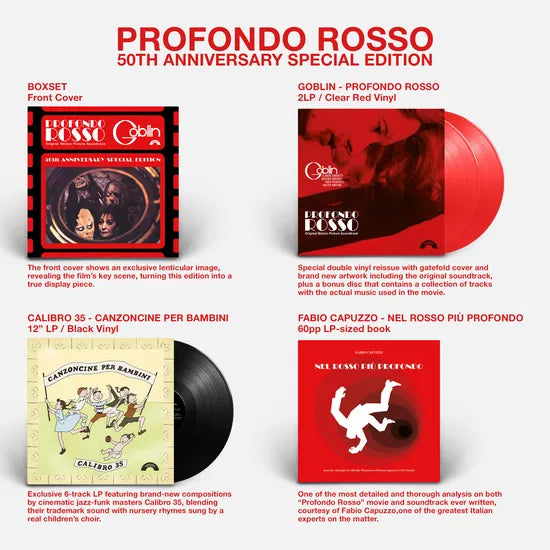 Goblin - Profondo Rosso (2LP RED / 1LP BLACK / BOOK)