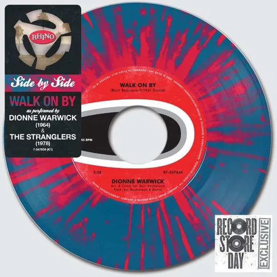DIONNE WARWICK/STRANGLERS - WALK ON BY [Blue Opaque w/ Magenta Splatter 7"]