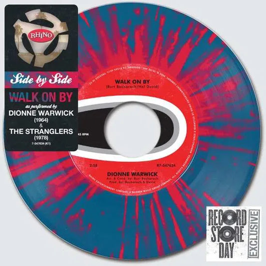 DIONNE WARWICK/STRANGLERS - WALK ON BY [Blue Opaque w/ Magenta Splatter 7"]