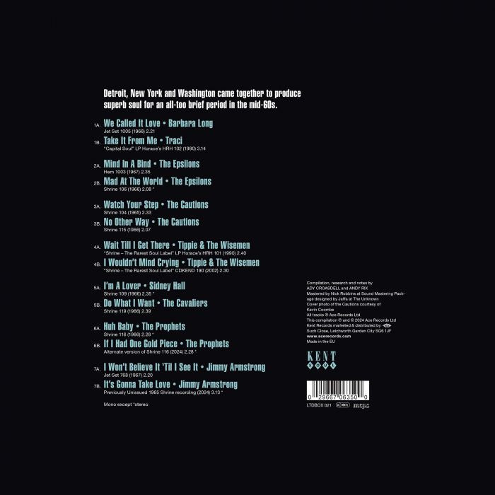 VARIOUS ARTISTS - SHRINE RECORDS RARE SOUL SIDES ~ WASHINGTON DC 1965-1967: 7" SINGLES BOX