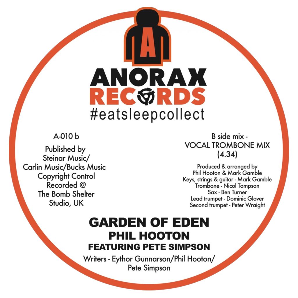 Phil Hooton ft. Pete Simpson - Garden Of Eden [7" Vinyl]