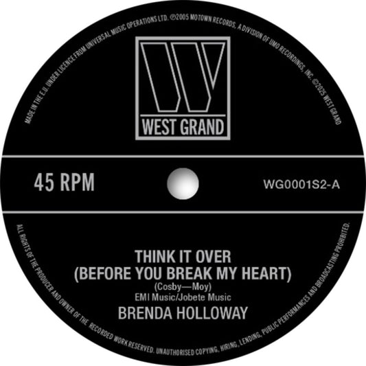 Brenda Holloway / Earl Van Dyke & The Soul Brothers - Think It Over (Before You Break My Heart) [7" Vinyl]