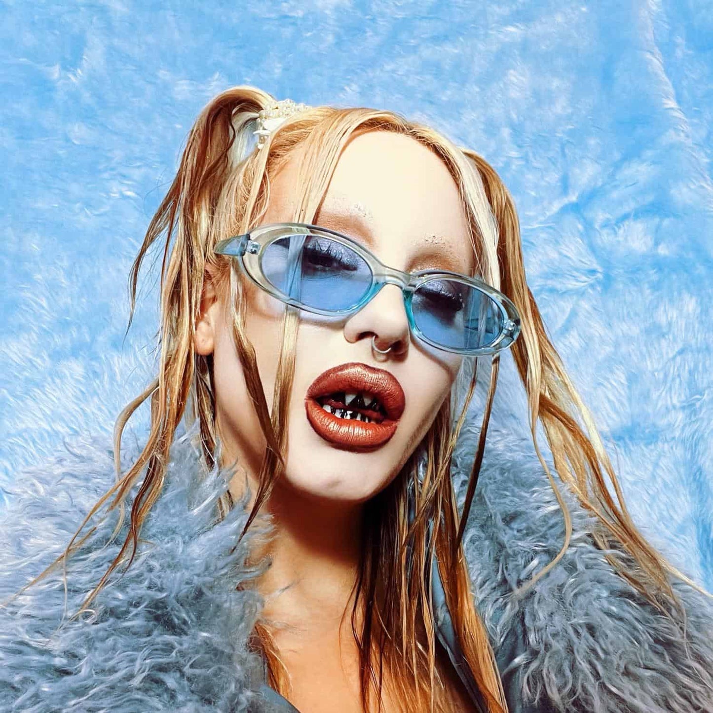 Du Blonde - SNIFF MORE GRITTY [blue and white coloured vinyl]