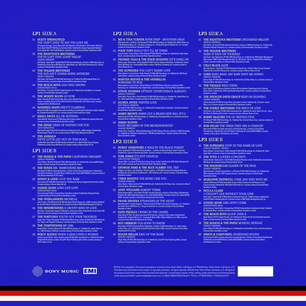 Various Artists - NOW Yearbook Presents - The 60s - Volume Three: 1965-1966 [LTD Blue 3LP SET]