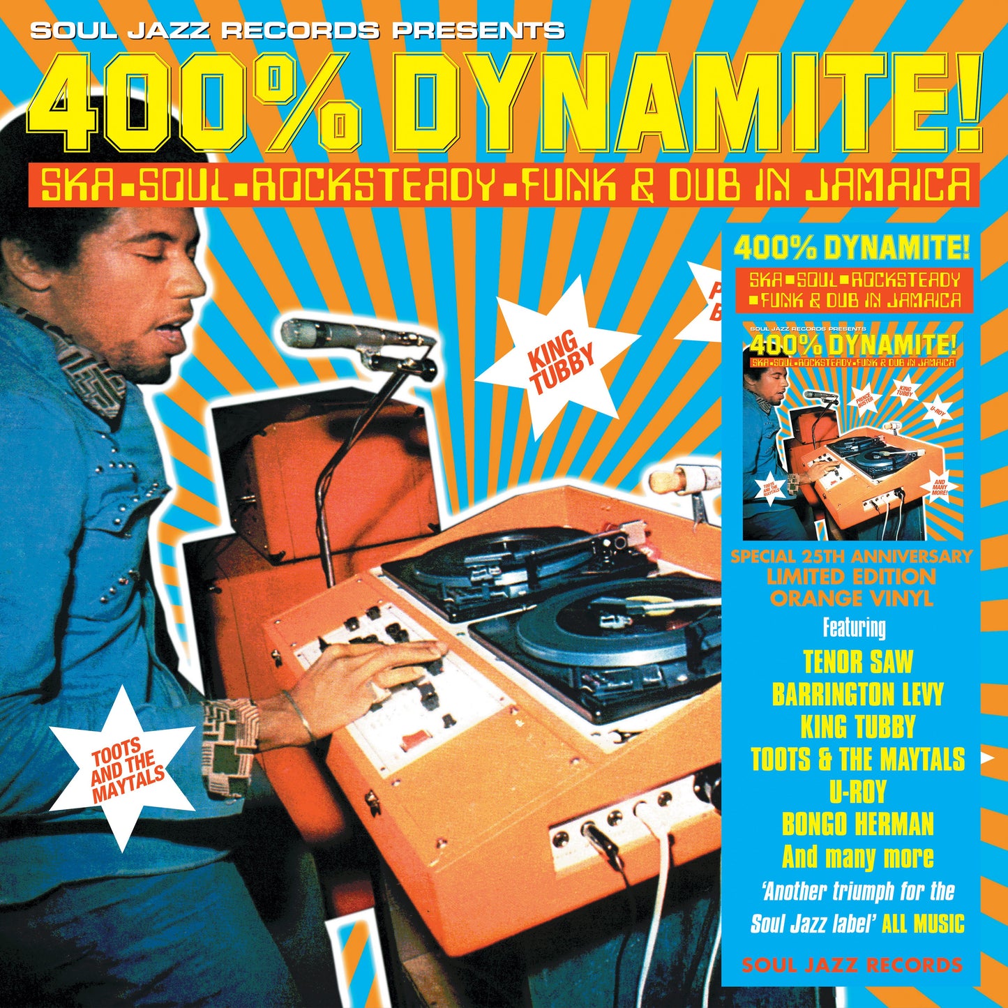 Soul Jazz Records Presents 400% DYNAMITE! Ska, Soul, Rocksteady, Funk and Dub in Jamaica [Orange Vinyl 2LP]
