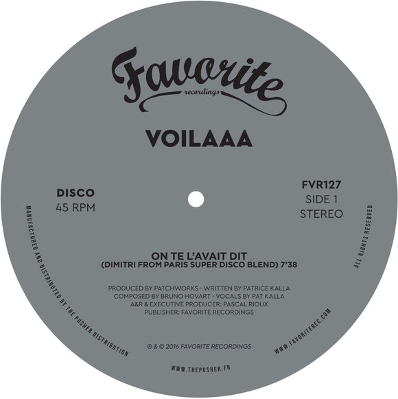 Voilaaa - On Te L’Avait Dit / Spies Are Watching Me (Remixes)
