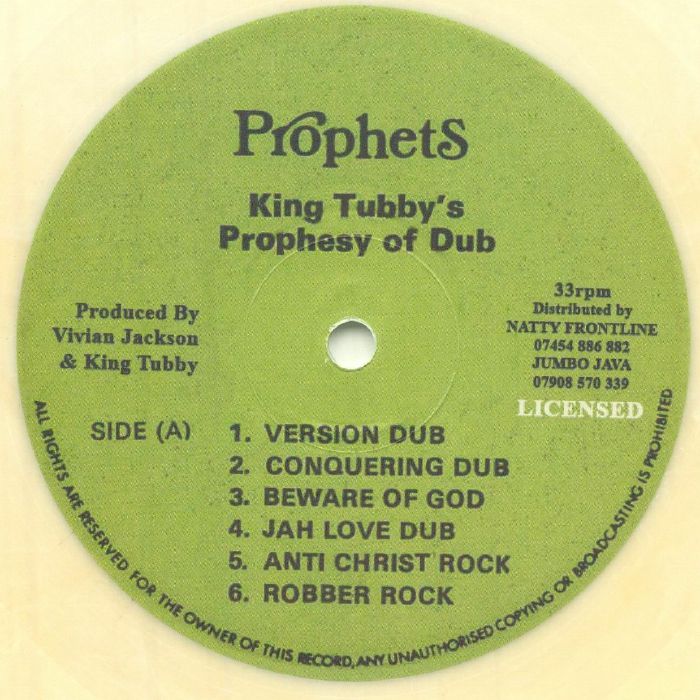 KING TUBBY - Prophesy Of Dub [White LP]