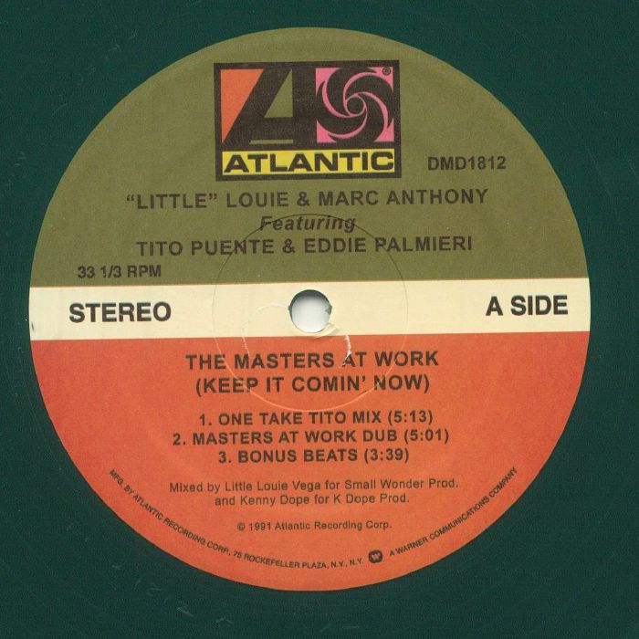 Louie Vega & Marc Anthony Featuring Tito Puente & Eddie Palmieri - The Masters At Work (Keep It Comin' Now) (Green Vinyl)